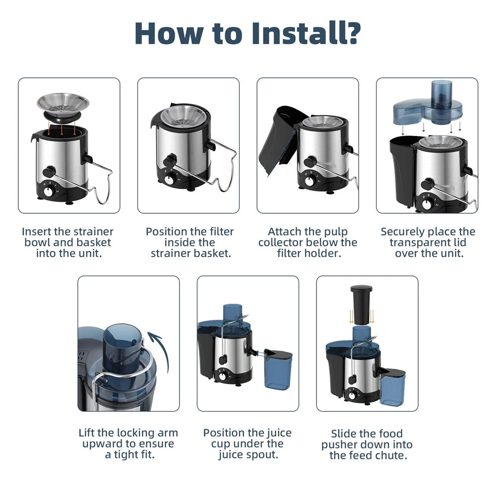 1000W Electric Juicer Fruit Vegetable Blender Juice Extractor Citrus Machine