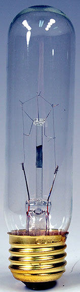 Light Bulbs 25T10C - 25 Watt Clear Tubular Standard (E26 Medium Base) -25 PCS