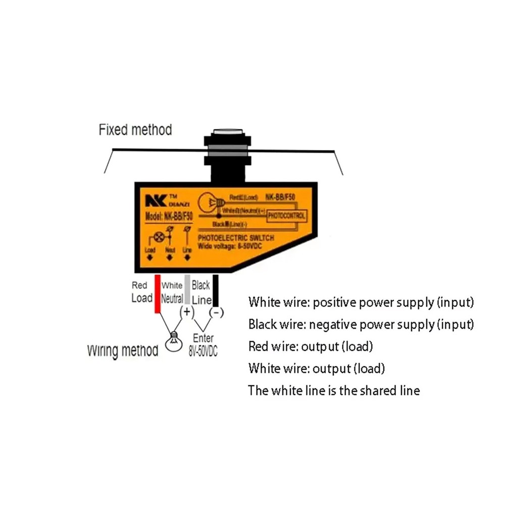 Automatic Light Sensor Control Switch DC8-50V Photocell Light Switch Accessory