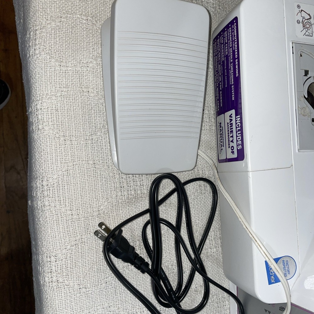 Brother White Computerized Project Runway CE8080PRW Sewing Machine LCD Display