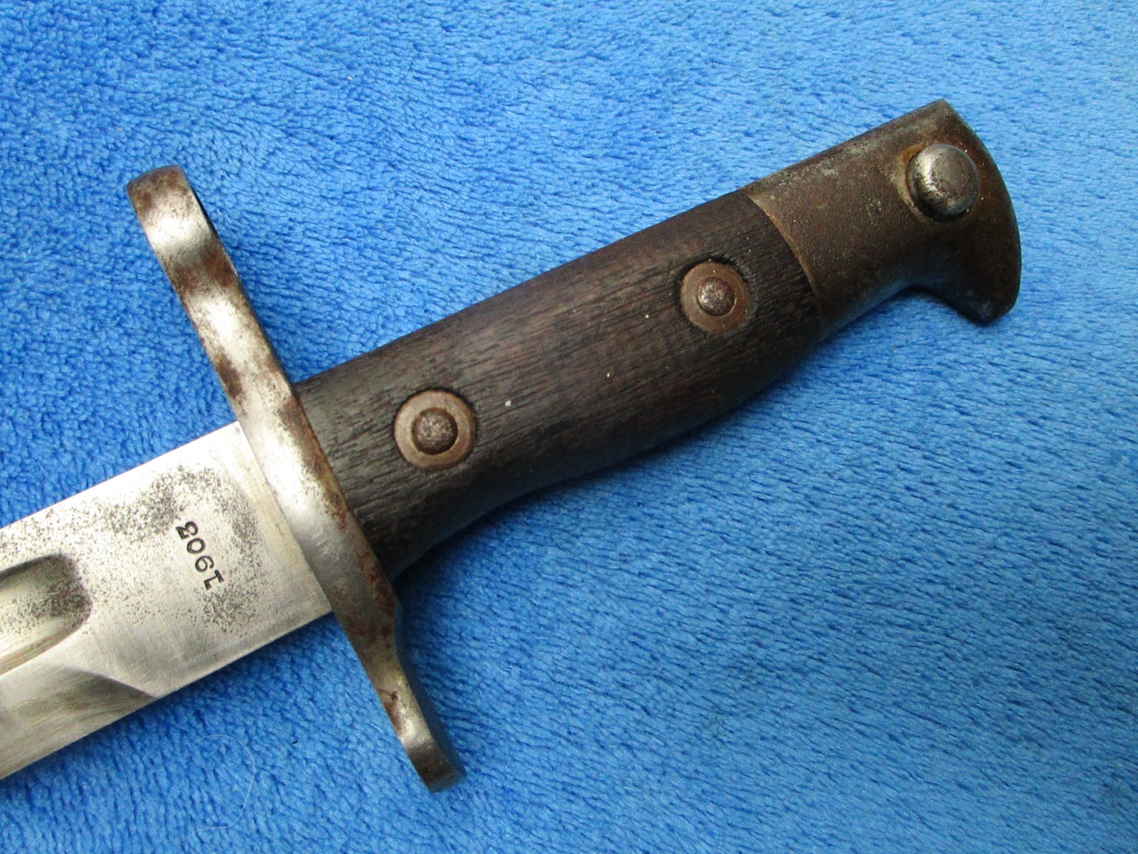 ORIGINAL VINTAGE US M1892 KRAG RIFLE BAYONET AND SCABBARD MADE IN 1903