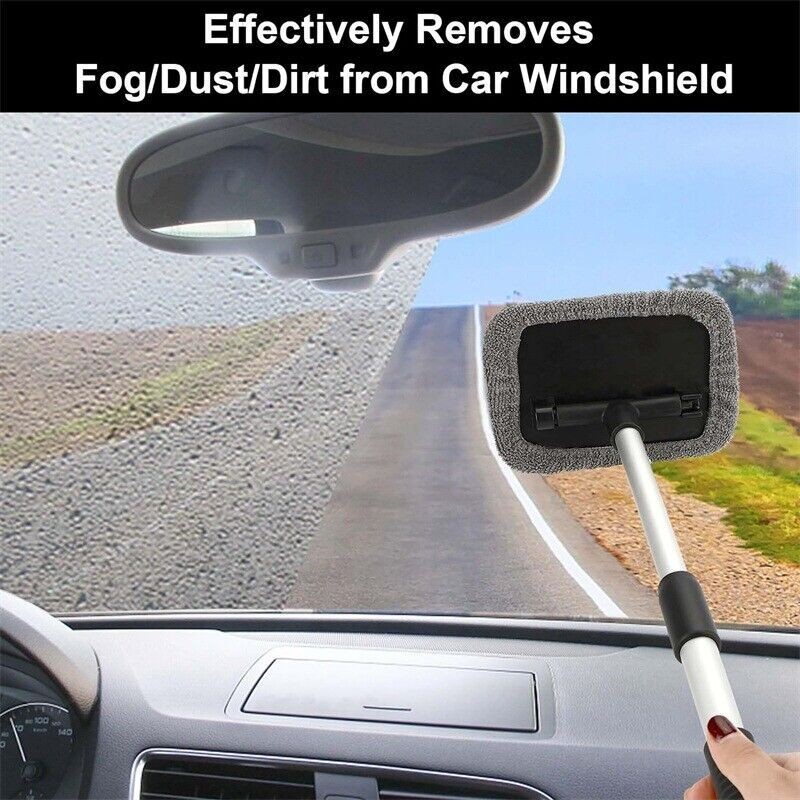 Telescopic Microfiber Car Window Cleaner Cleaning Brush Windshield Wiper Tools