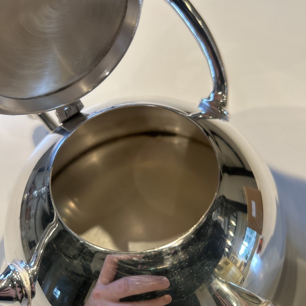 Silver Plated Art Deco Christopher Dresser Style Round Shape