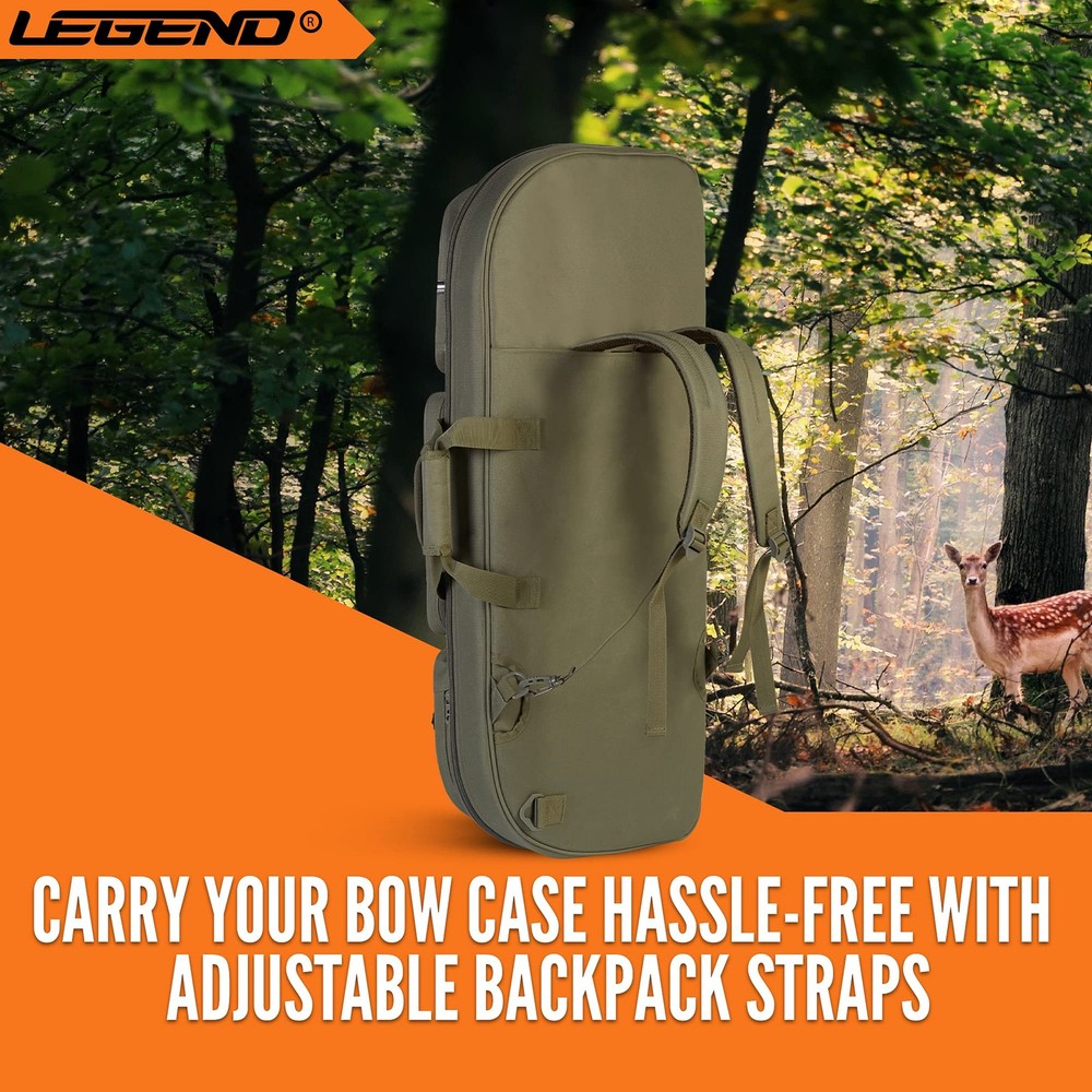 Legend Alpha Compound Bow Case - Fits MTM Ultra Compact Arrow Cases - Archery...