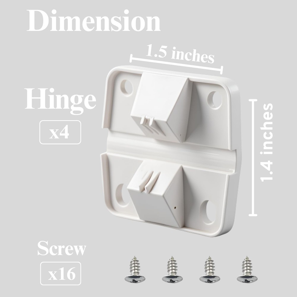 Cooler Hinges Replacement for Coleman Xtreme – 4 Pack, Unpainted/Transparent