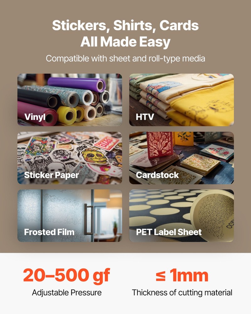 VEVOR Vinyl Cutter Machine Vinyl Plotter Cutter Printer 53 inch Max Feed Width