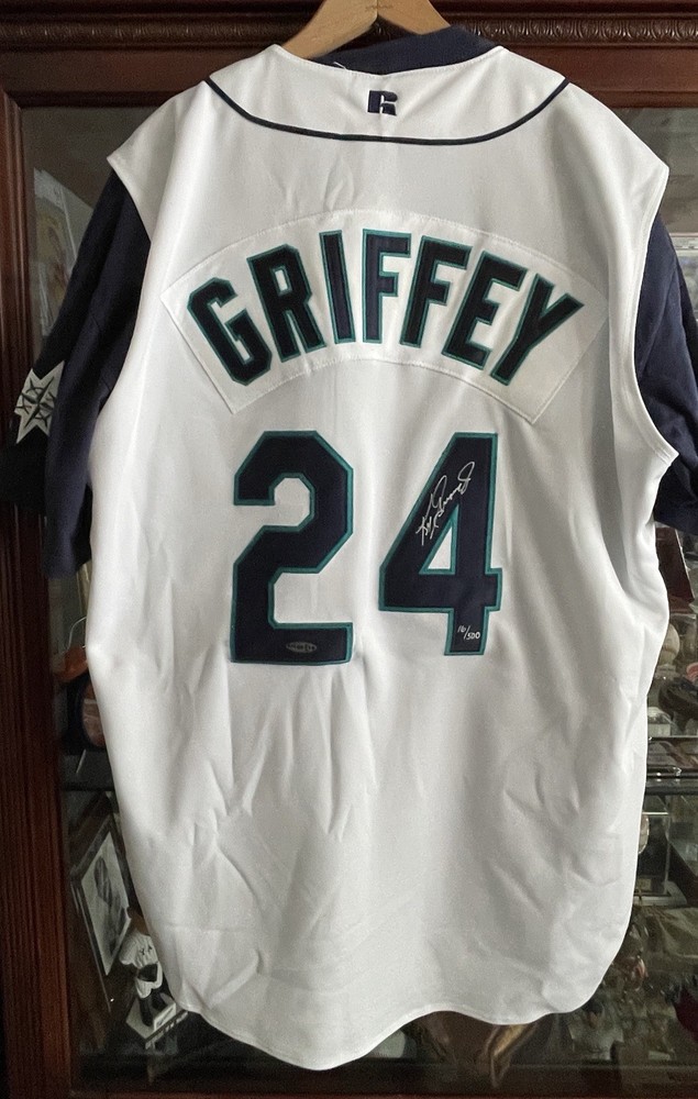 Ken Griffey Jr Signed Mariners Alternate Jersey Upper Deck Authentic Auto 16/500
