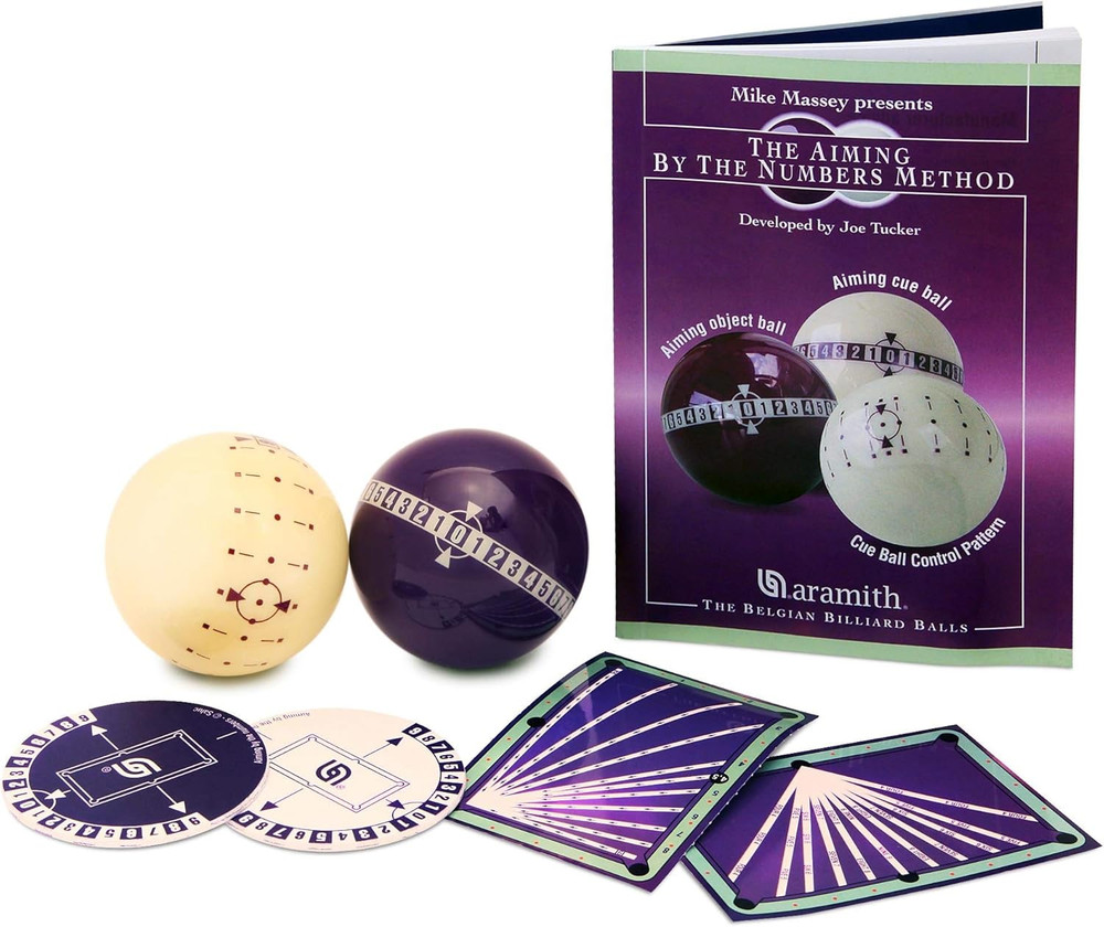 Genuine Training by the Numbers Learning/Aiming Pool/Billiards Ball Set