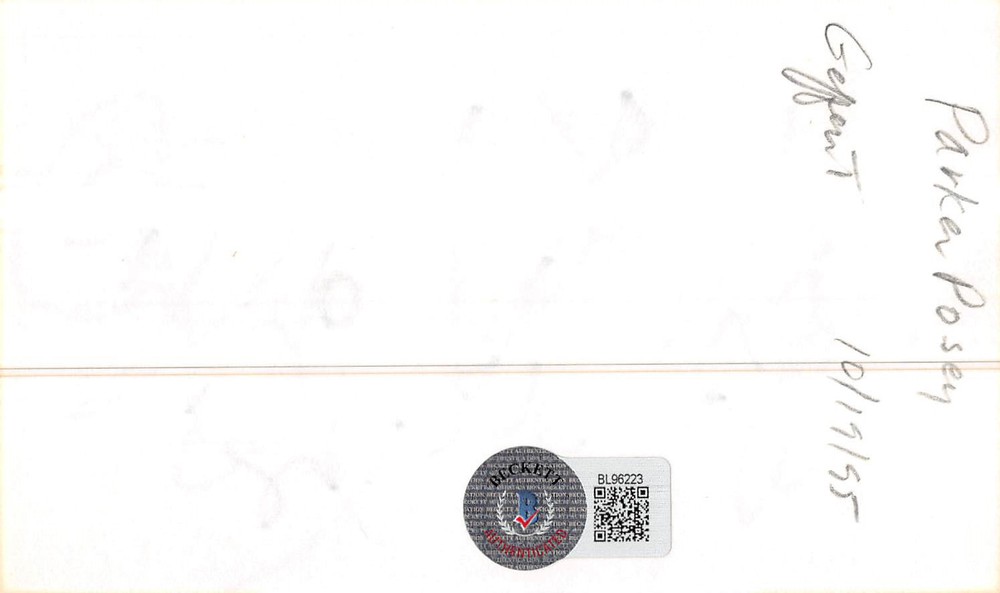 Parker Posey Superman Returns Authentic Signed 3x5 Index Card BAS #BL96223