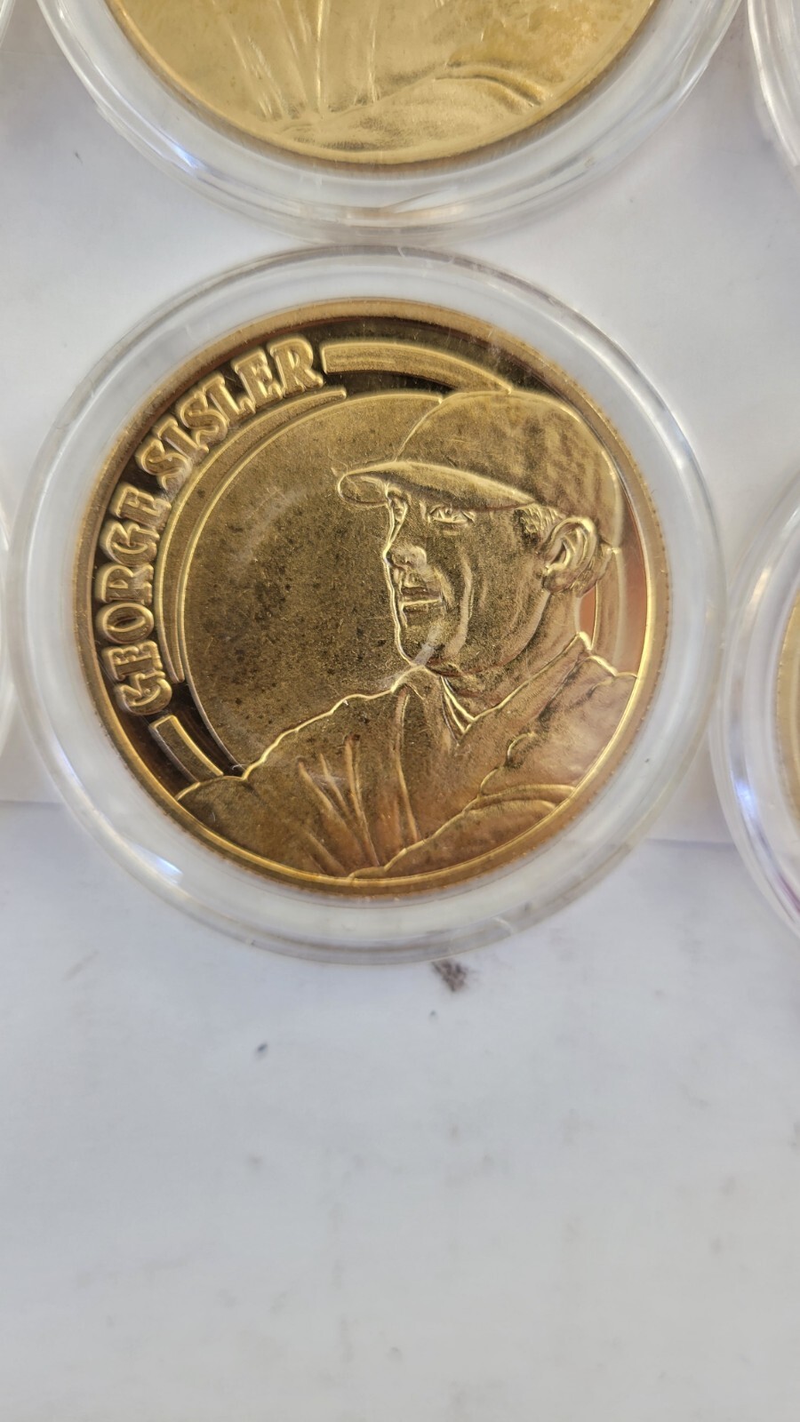 12pc.Shining Stars of Baseball Plated 24KT Gold: CyYoung, Bebe Ruth, Willie Mays