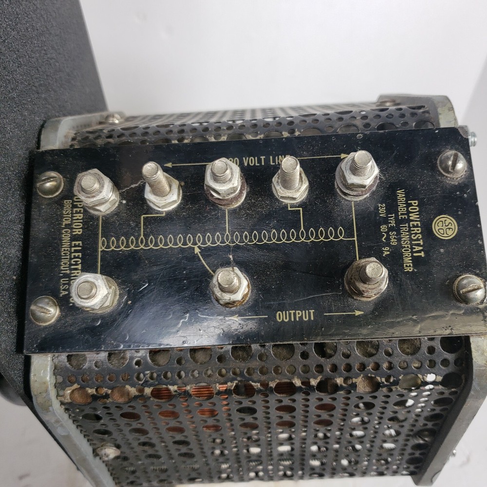 Superior Powerstat Variable Transformer Type S649 230V Mounted on 19" Cabinet