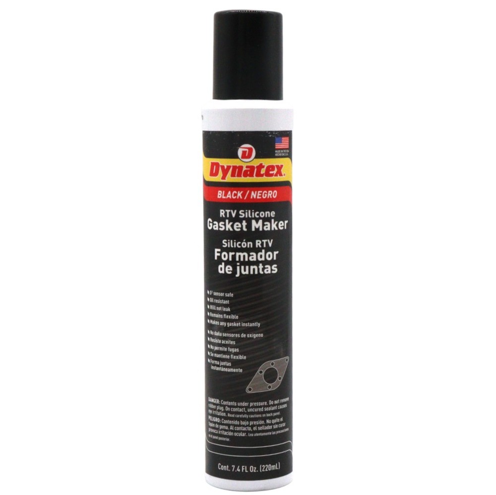 Dynatex Black RTV Gasket Maker 7.4oz Automatic Can - Sensor Safe, 500°F (Single)