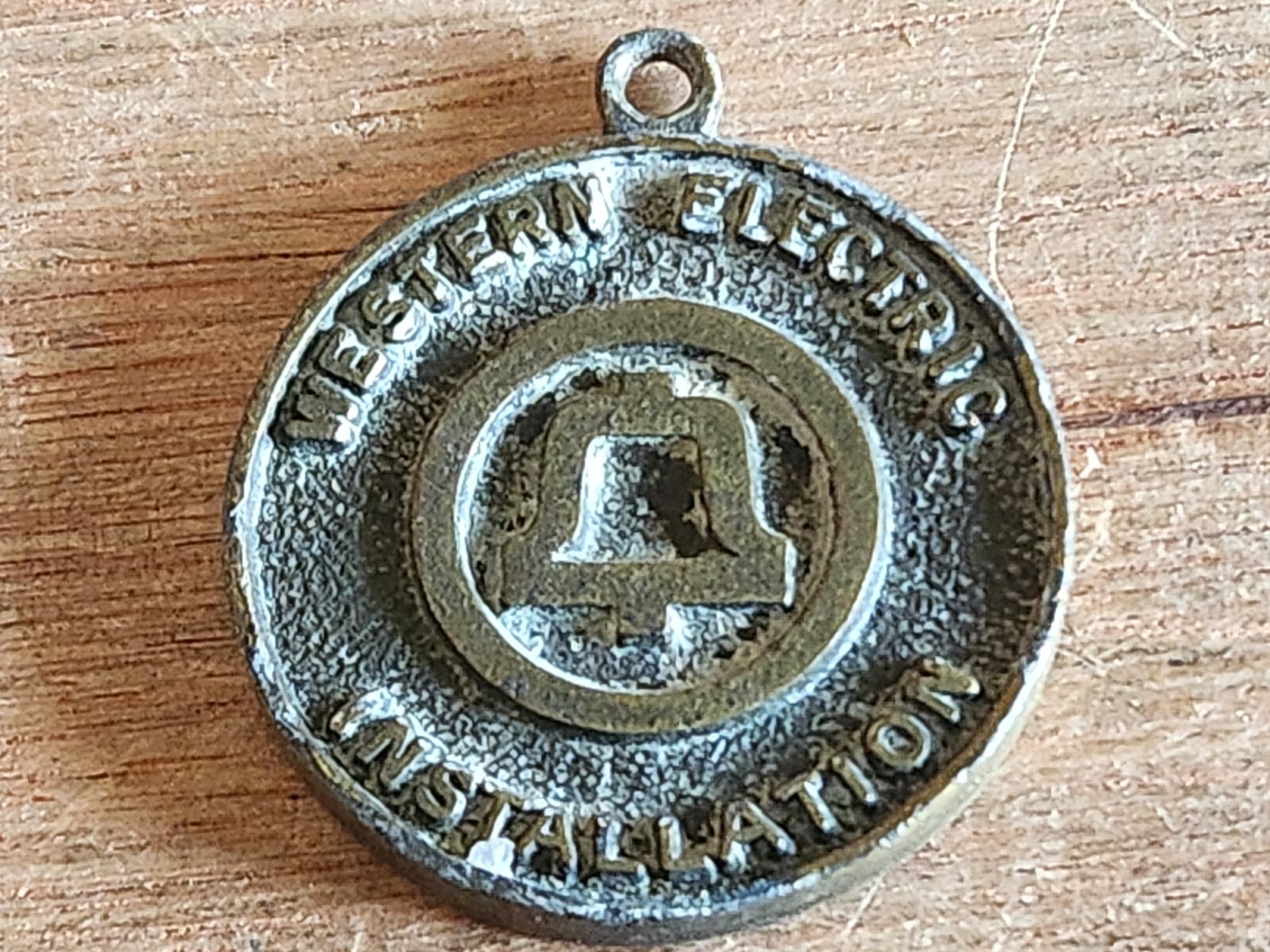 Western Electric Installation Medal FOB Pendant Employee Award Rough Vintage
