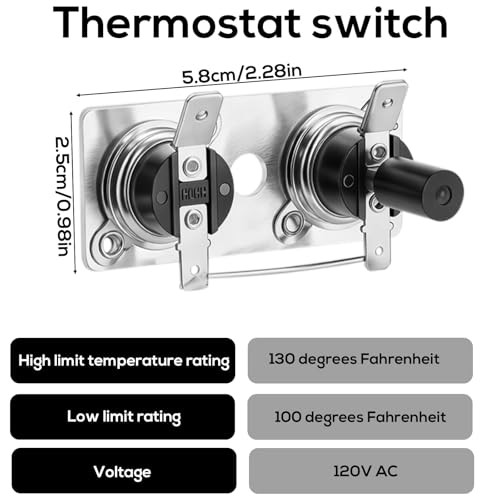 RV Water Heater Switch for Suburban 12V Limit 232282, Thermostat Switch