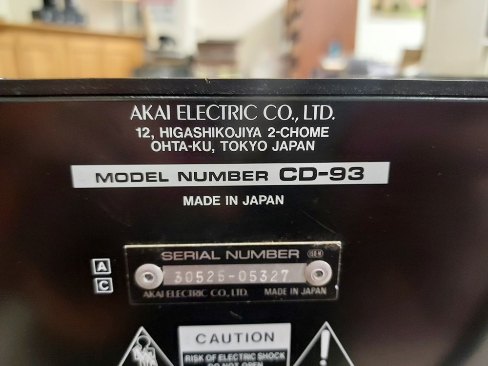 AKAI CD-93 B Reference Master CD Player 1 Owner Professionally Serviced Restored