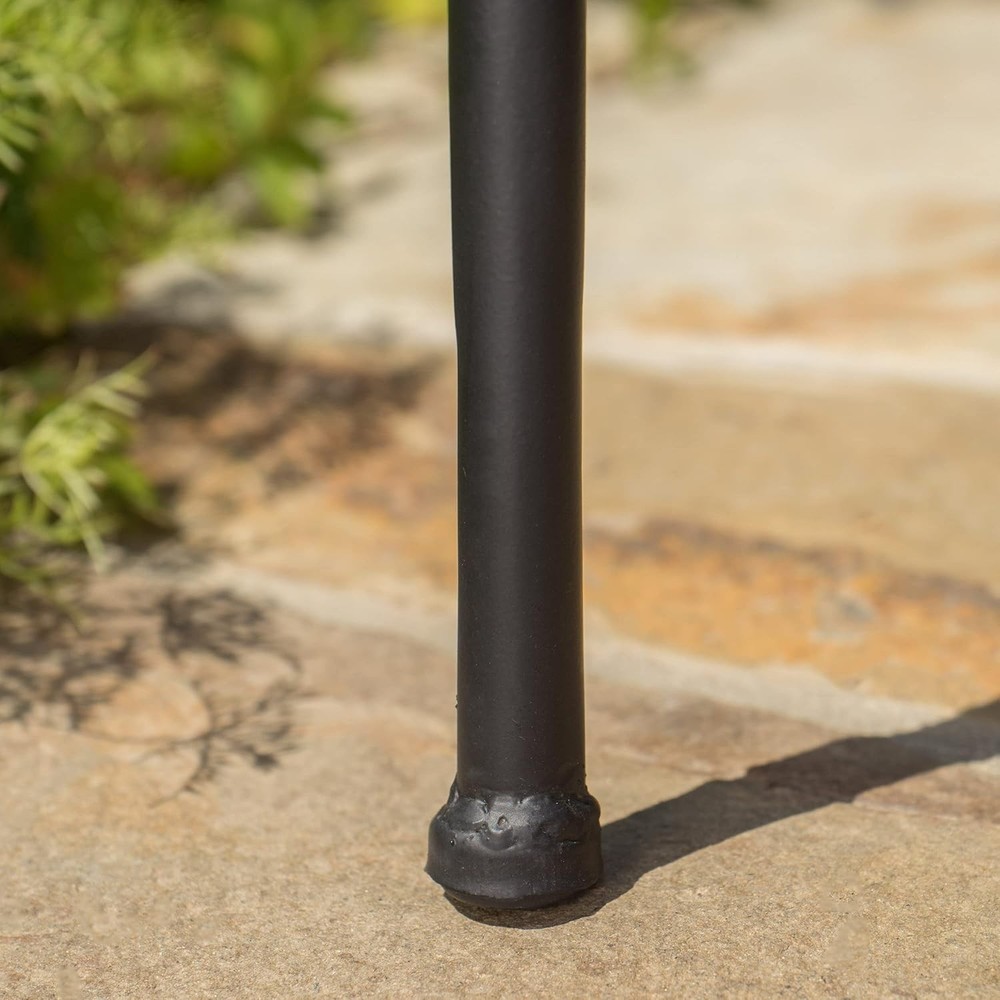 Versatile Ceramic Tile Side Table with Iron Frame - Perfect for Outdoor Decor