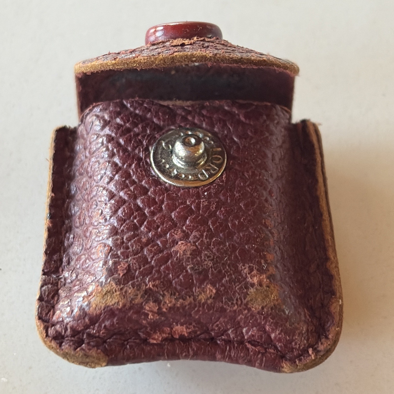 KOH-I-NOOR-BRASS Pencil Sharpener W/ Leather Case -Made GERMANY “Tutior Juwel”