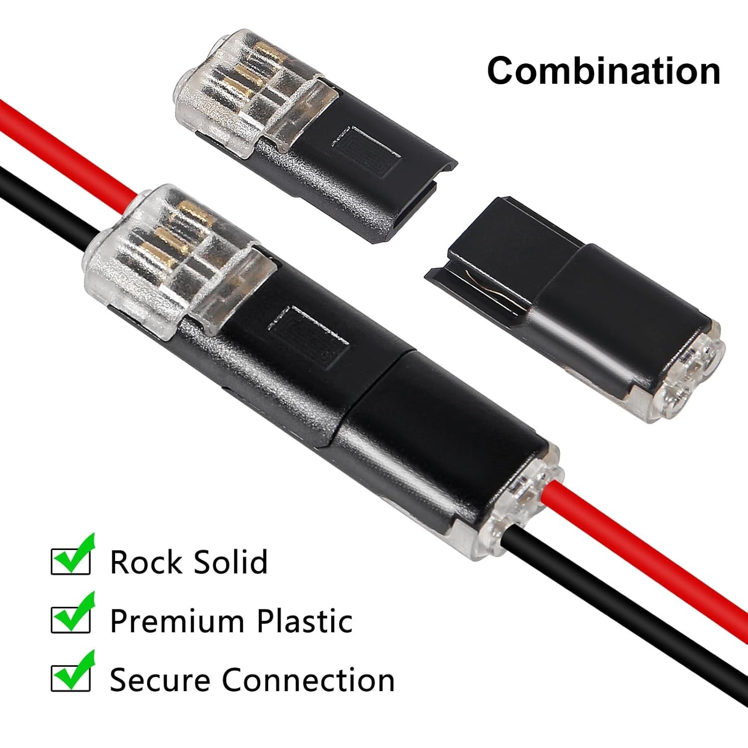 10or 20Pcs Double-Wire Plug-in Connector Led Light Strip Connectors 2 Pin, Quick