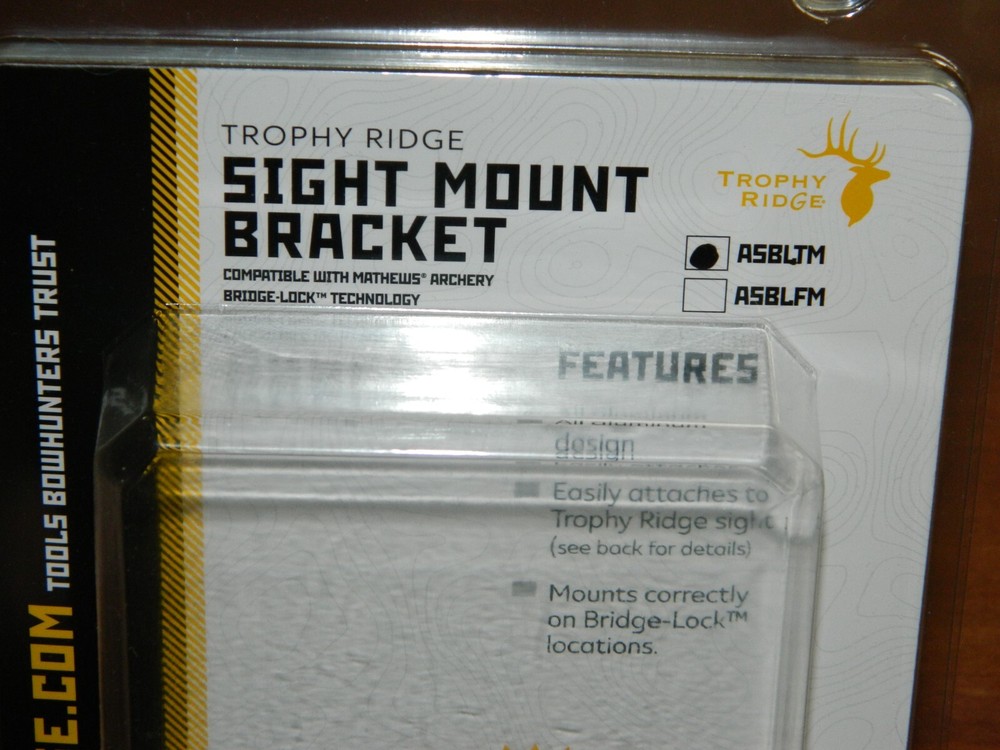 Trophy Ridge Sight Mount Bracket for Mathews Bridge-Lock- ASBLTM