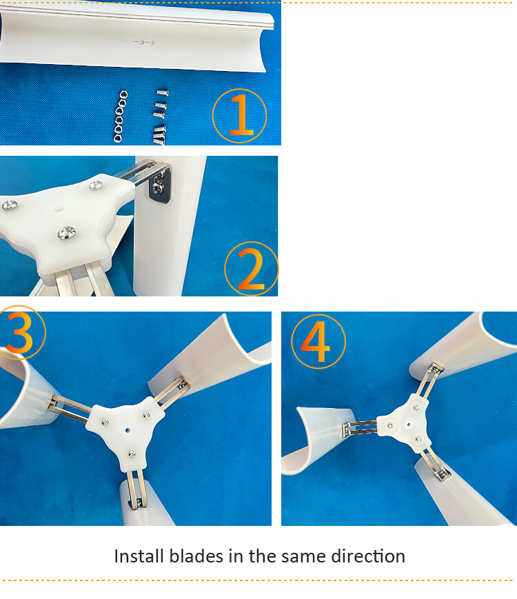 DIY Vertical Axis Wind Turbine Generator Model Windmill Power Charge Device Kit