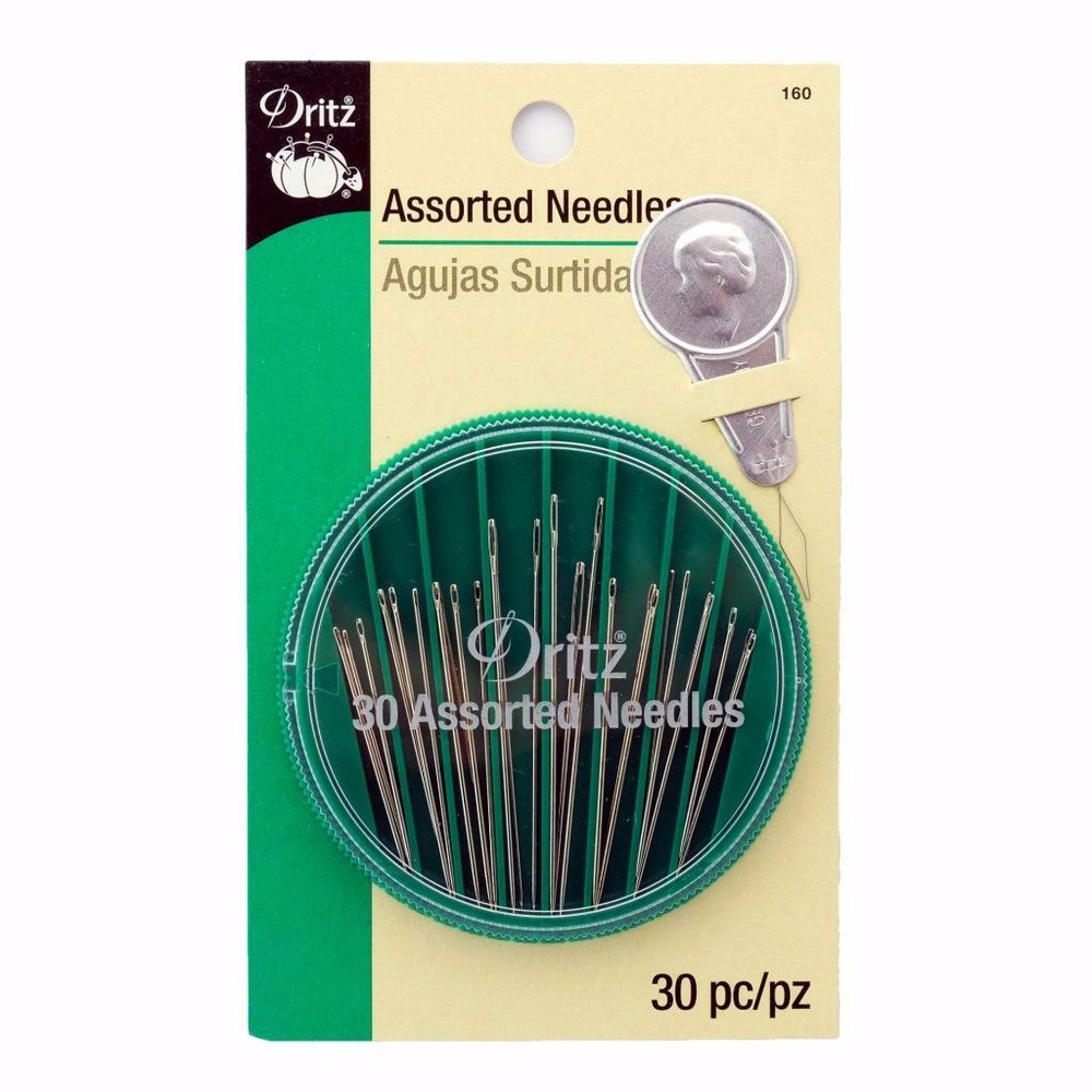 Dritz 30 Assorted Hand Needles With Needle Threader, #160