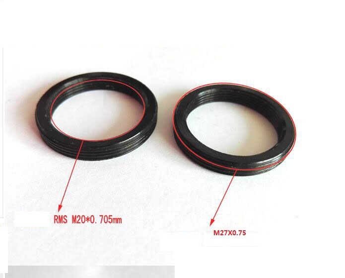 Adapter RMS Objective to M26 X 36TPI Olympus Mitutoyo Infinity Microscope Flat