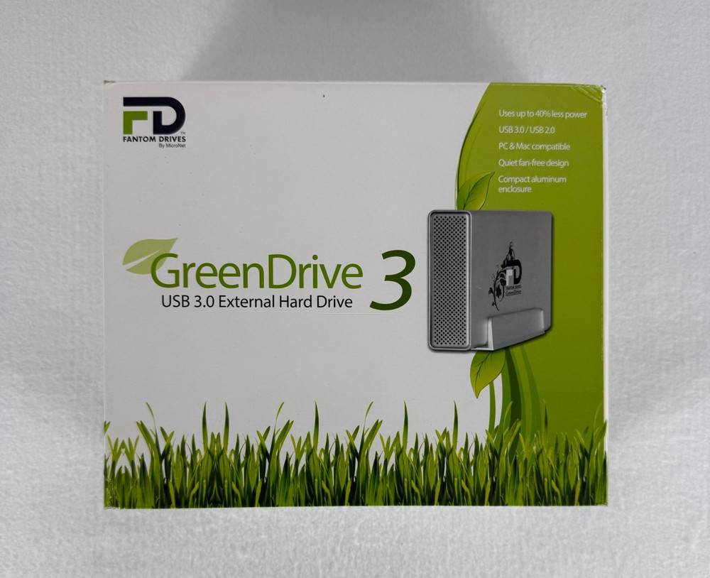 Fantom Drives GreenDrive 3 2TB USB 3.0 External Hard Drive Incomplete