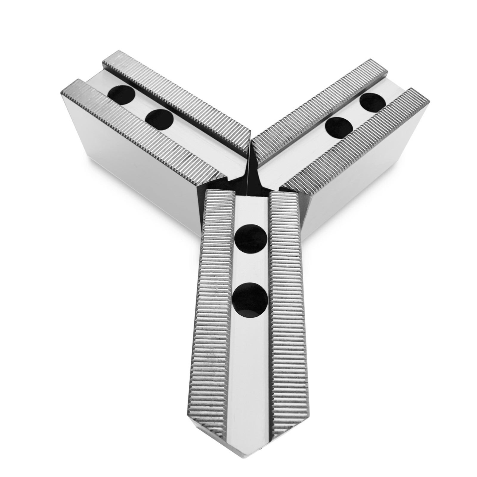 Soft Jaw Set (3 Pcs) for 8" Kitagawa B-208 Samchully Chuck-1.5" ht,Steel,Pointed