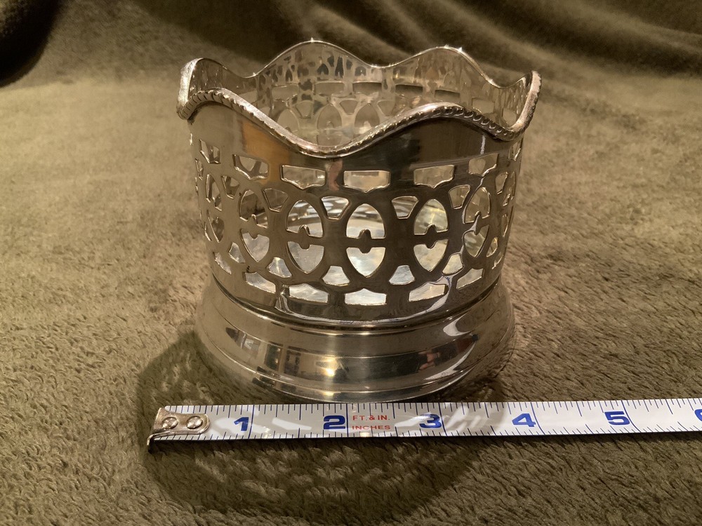 Elegant Silver Plate Wine Coaster