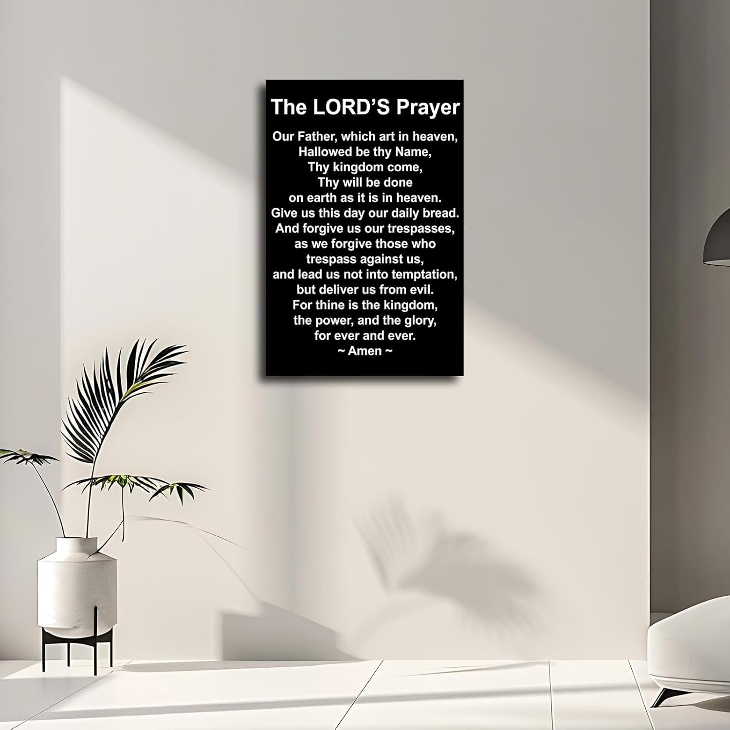 The Lord's Prayer Quotes Poster Our Father Prayer Poster Canvas Wall Decor