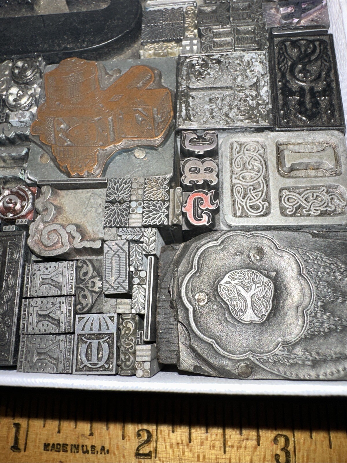 Printing Blocks Lead Ornamentals Borders Dingbats. Beautiful Variety!! #QQ