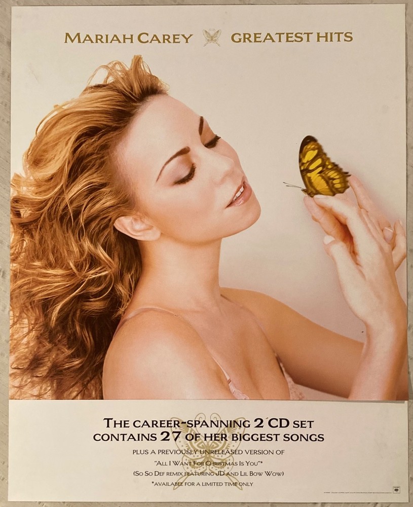 Mariah Carey 2001 Promo Poster Greatest Hits P