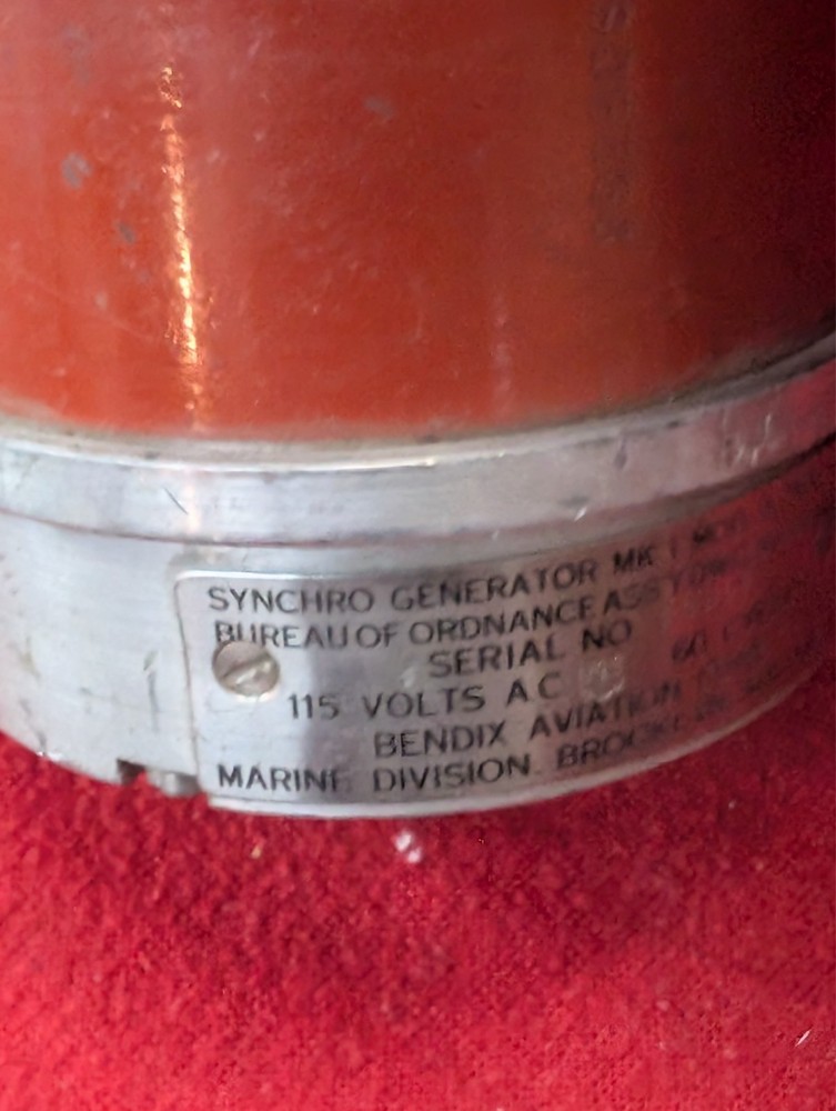 SYNCHRO GENERATOR MK 1 MOD 4 TYPE 5G BENDIX AVIATION MARINE DIV, 292803