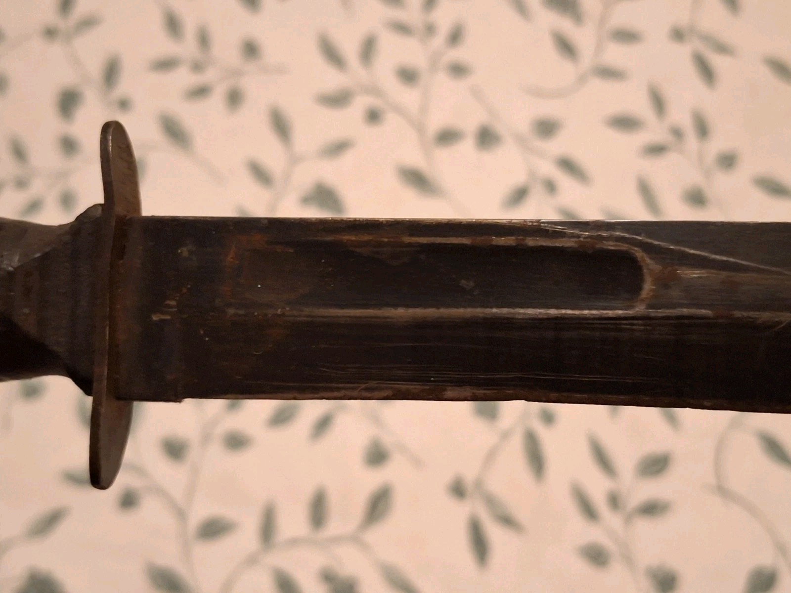 U.S. Navy WWII Era Camillus MKII Fighting Knife With Scabbard Used