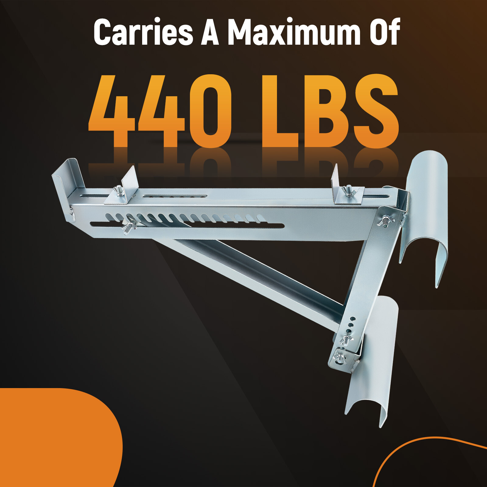 2 Pack Ladder Jack Scaffold Extension 2-Rung up to 20 inch Stable Adjustable