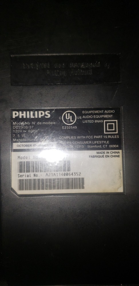 Phillips DC290B/37 Docking System 30Pin iPhone Player/Charger Alarm Clock