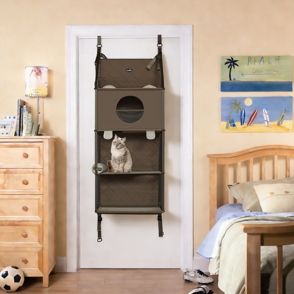 Flexible Adjustable Cat Tree, Door-mounted Cat Climbing Frame, Hanging Cat Tree