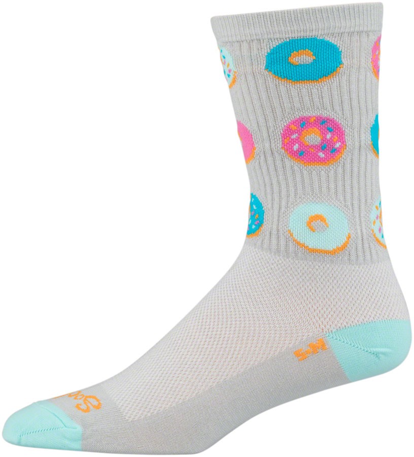 SockGuy Crew Glazed Socks - 5", Gray, Small/Medium