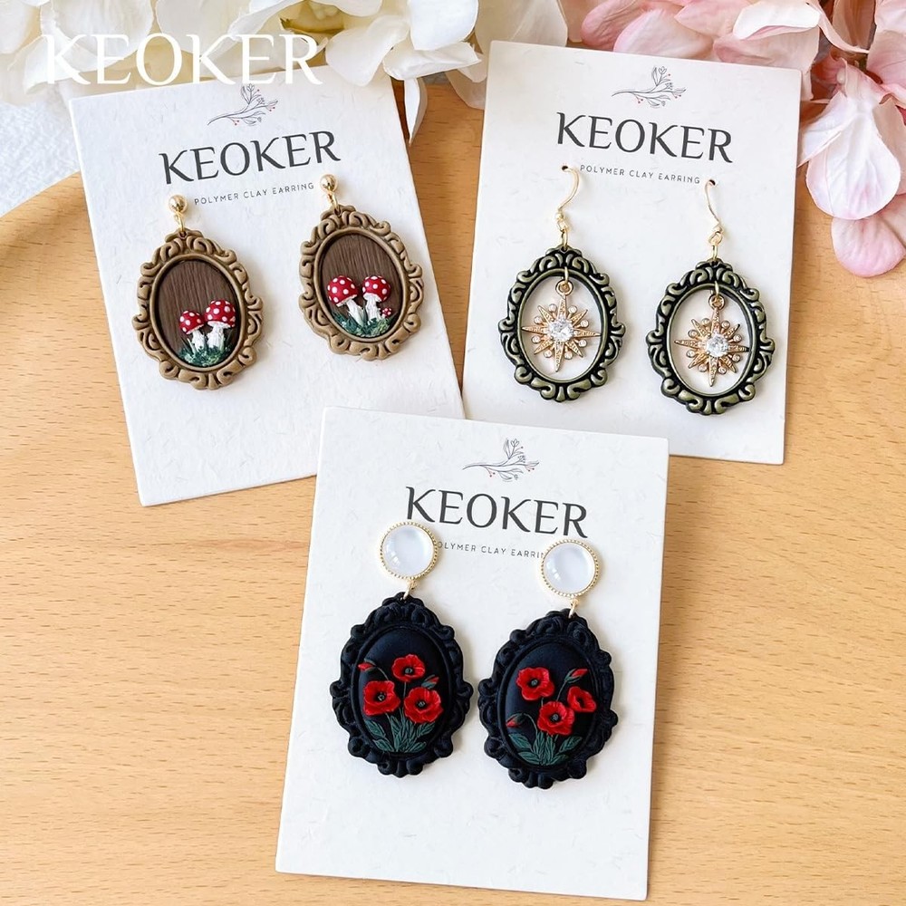 12 Piece Polymer Clay Frame Earring Cutters