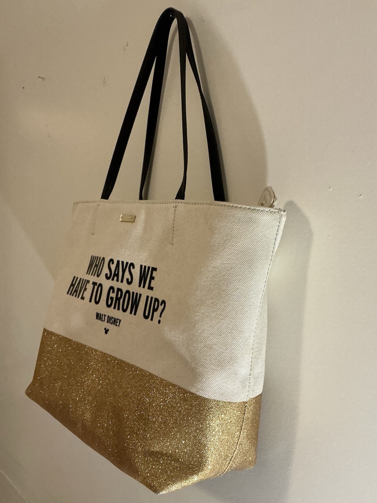 A Rare Vintage Disney Kate Spade Who says we have to grow up? Large Tote Handbag