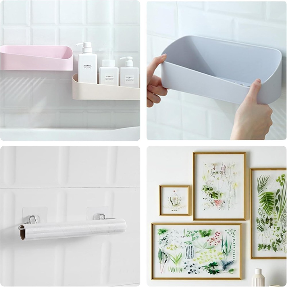 14-Pack Shower Caddy Adhesive Replacement, Shower Shelf Adhesive, No Drilling...