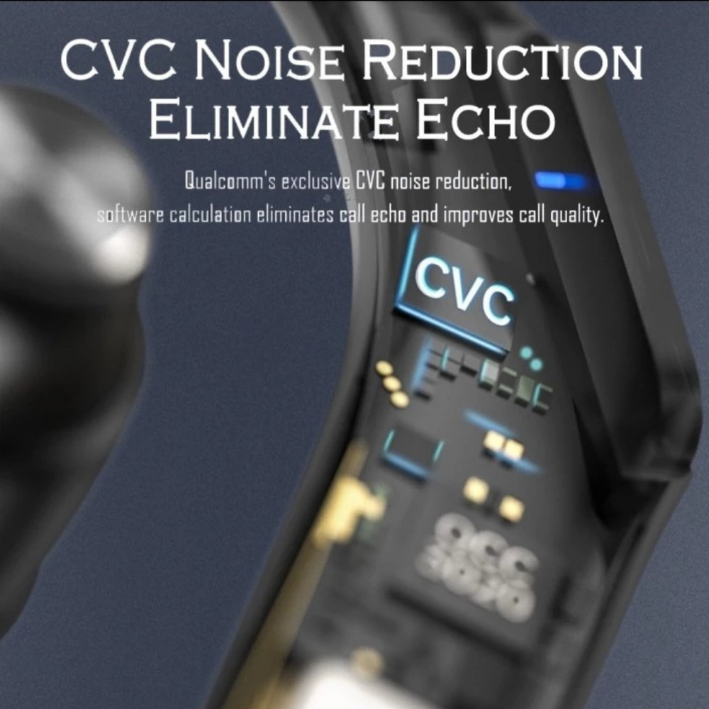 Wireless Bluetooth 5.2 Earpiece Headset Driving Trucker Earbuds Noise Cancelling