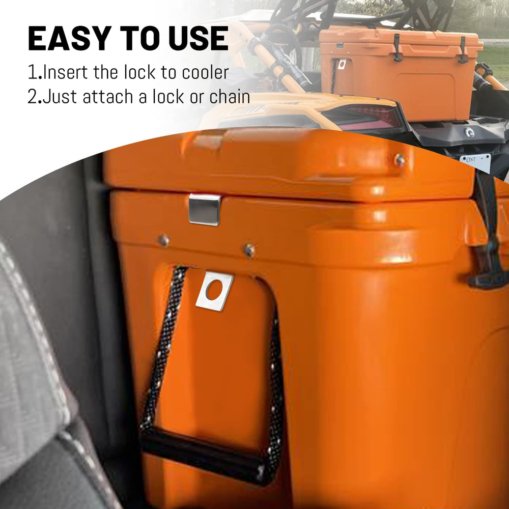 2 Pack Cooler Lock Bracket Compatible with Yeti/RTIC Coolers Tie Down Kit