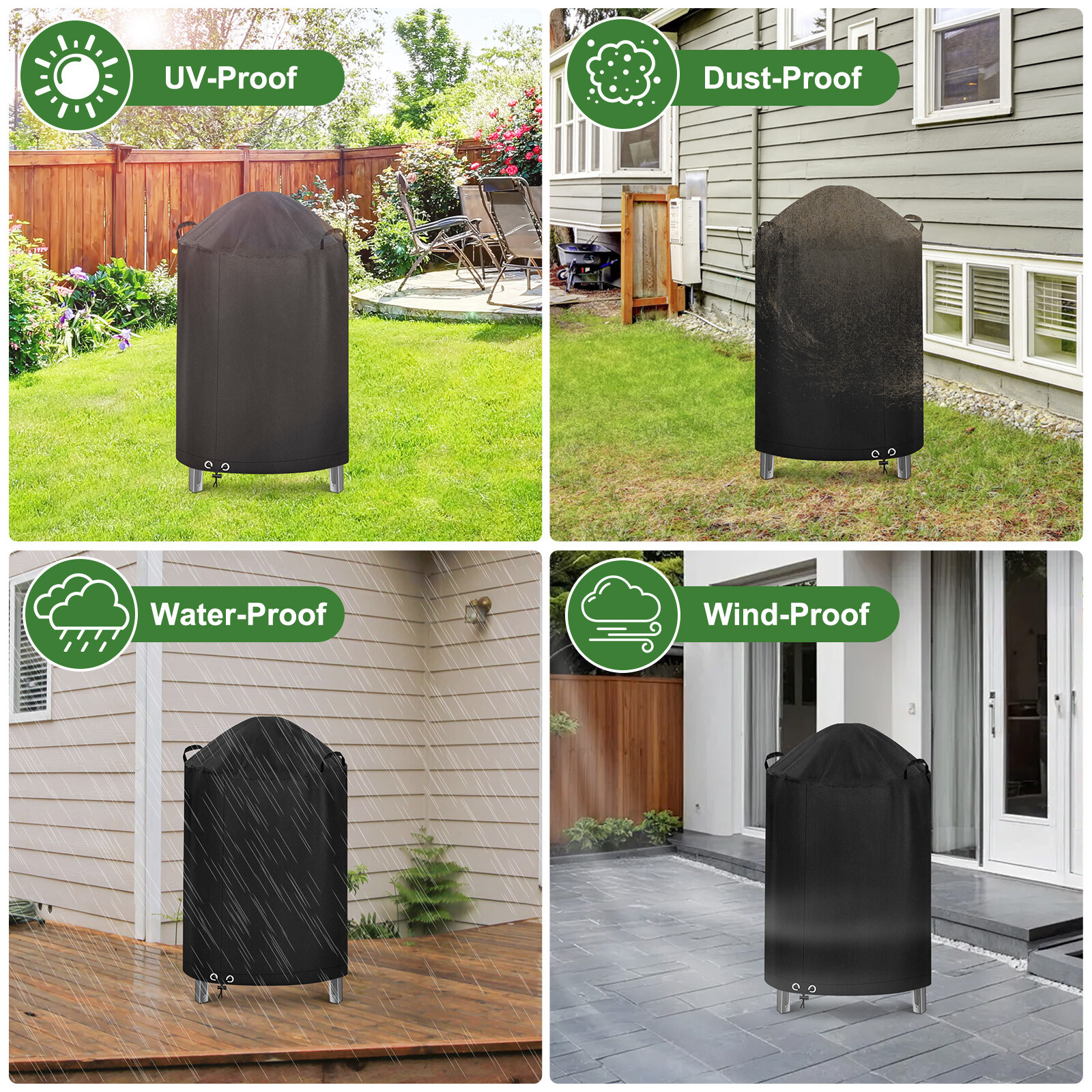 BBQ Gas Grill Cover Waterproof Barbecue Cover Outdoor Heavy Duty UV Protection