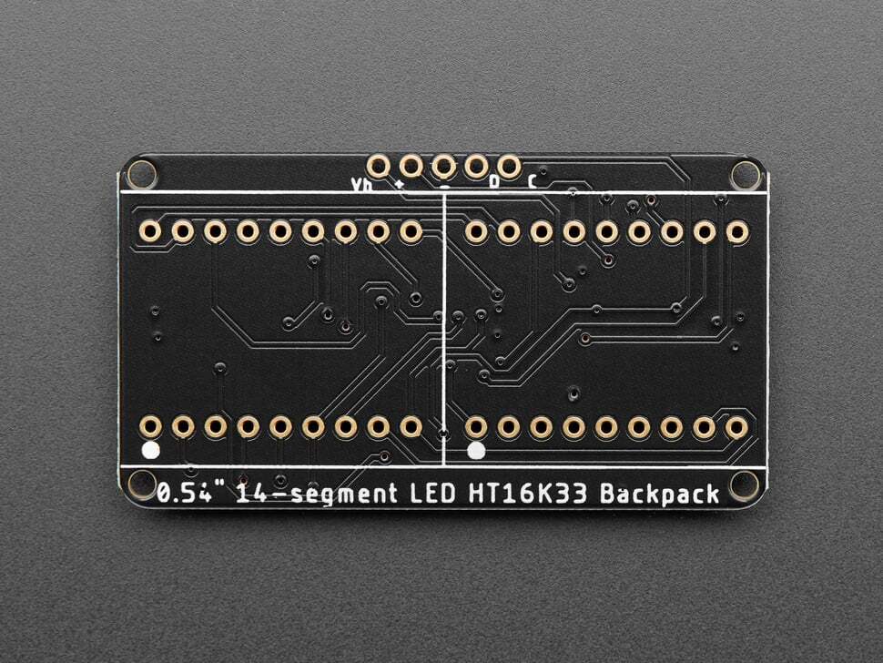 [ Adafruit ] Quad Alphanumeric Display - Yellow 0.54" Digits w/ I2C Backpack