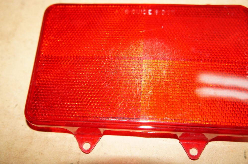 Pair (2): Tail Stop Light RED Lens - Rectangular 4-hole A76 GUIDE DOT 6.5" x 4"