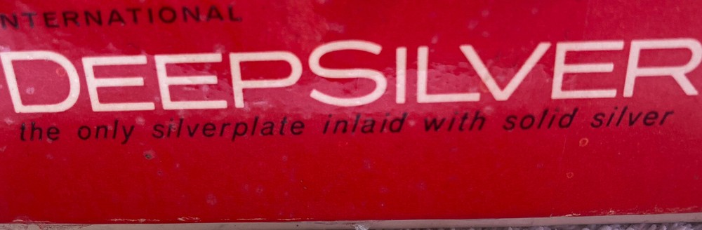 Vintage International Deep Silver2 Piece Set Some Solid Silver Inlaid Origin Box