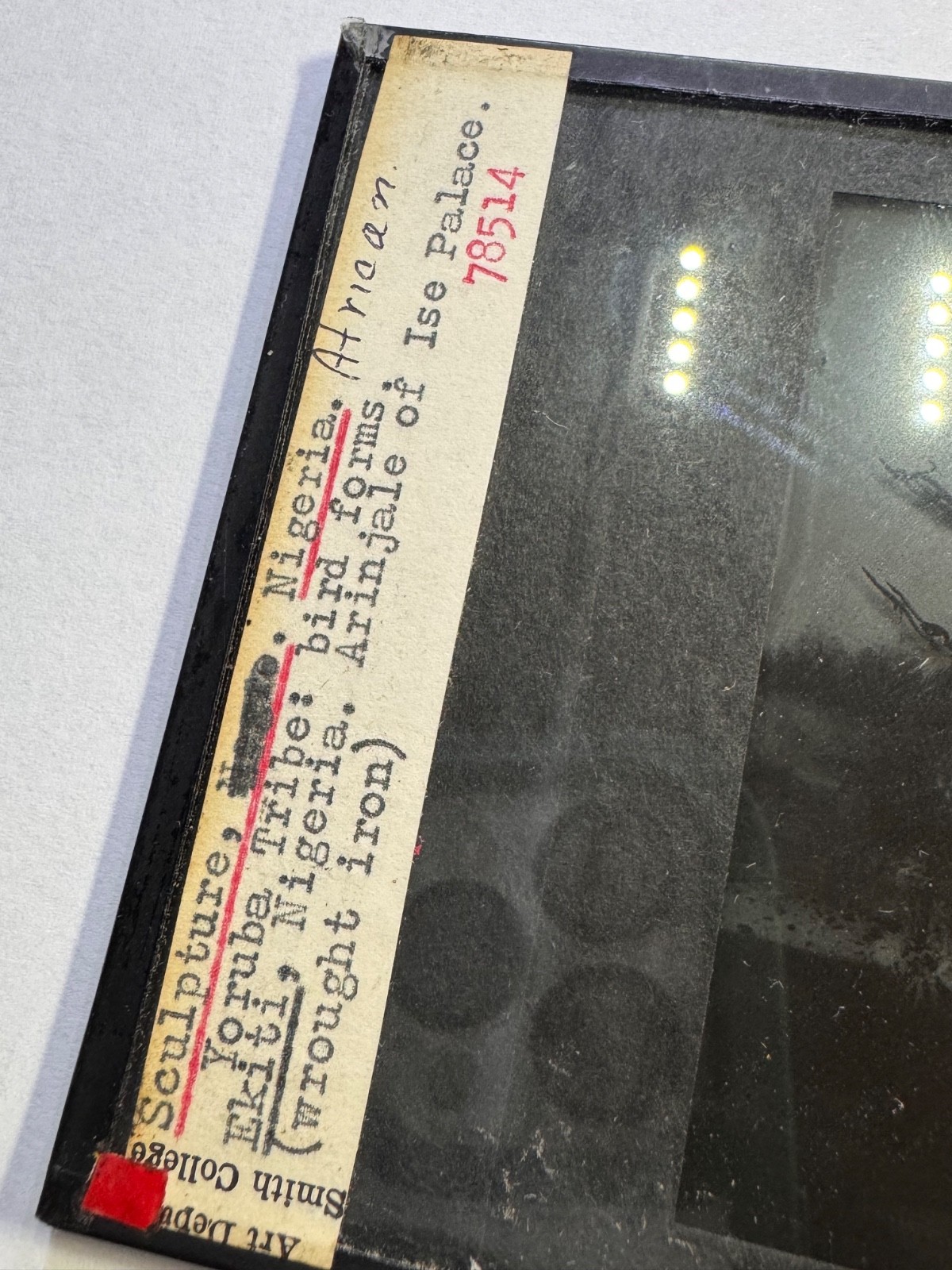 Yoruba Iron Sculpture Ifa Osun Opa Orire Photo slide Ex Libris