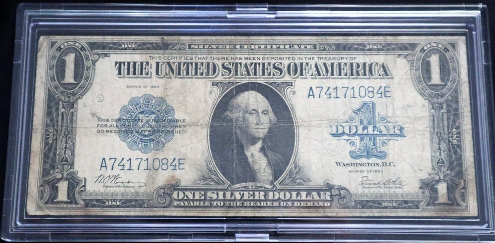 1923 $1 LARGE SIZE NOTE, SILVER CERTIFICATION, CIRCULATED CONDITION
