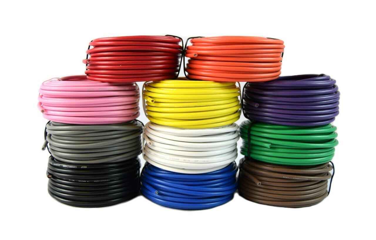 14 Gauge Car Audio Primary Wire (25ft–11 Rolls)– Remote, Power/Ground Electrical
